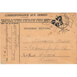 1940 Grünzweig Louis (Lajos) Francia hadseregben szolgáló magyar zsidó katona levele / Correspondance aux Armees...