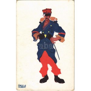 1918 Első világháborús osztrák-magyar katona / WWI K.u.K. military art postcard s: Émile Hubert (Rb...