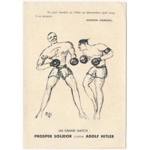Und Grand Match: Prosper Solidor contre Adolf Hitler. Edité par les Braves Gens de France Eragny / A nagy meccs...