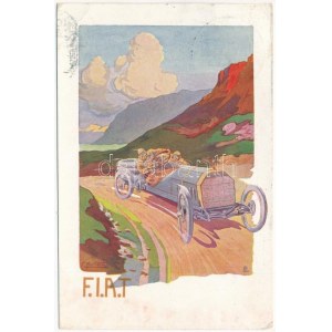 1907 Fiat marchio automobilistico pubblicita / Italian automobile manufacturer advertisement s: S. Montaut (EK...