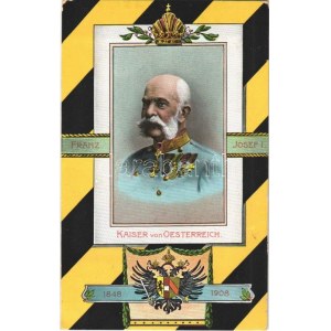 1848-1908 Franz Josef I. Kaiser von Oesterreich / Franz Joseph's 60th anniversary of reign. Art Nouveau...