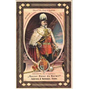 Edward VII, King of England. Savon Rose du Serail Calderara & Bankmann, Vienne. Art Nouveau, litho