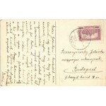 1926 Boldog húsvéti ünnepeket! Pipázó nyúl gyerekekkel / Easter greeting, rabbit with pipe. B.K.W.I. 4661-3. s...