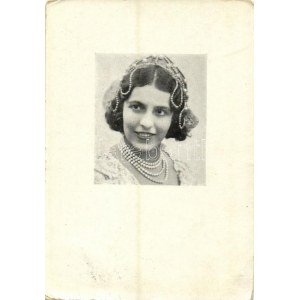 Dr. Dobákné Trozonyi Kató dalszerző portréja, saját képeslapja és levele (EK)