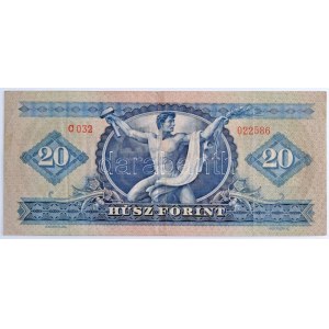 1957. 20Ft C 032 022586 T:III / Hungary 1957. 20 Forint with C 032 022586 C:F Adamo F11