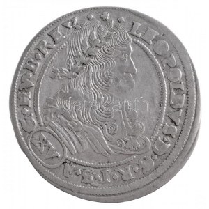 1679N-B 15kr Ag I. Lipót Nagybánya (5,53g) T:2- / Hungary 1679N-B 15 Kreuzer Ag Leopold I Baia Mare (5,53g) C...