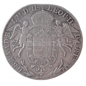 1790A 1/2 Tallér Ag II. Lipót (13,84g) T:2- fülnyom? /  Hungary 1790A 1/2 Thaler Ag Leopold II (13,84g) C...