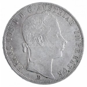 1859B 1Fl Ag Ferenc József (12,34g) T:2 felületi karc / Hungary 1859B 1 Florin Ag Franz Joseph (12,34g) C...