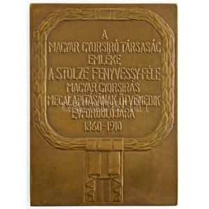 Berán Lajos (1882-1943) 1910. z. Fenyvessy Adolf / A Magyar Gyorsíró Társaság emléke a Stolze Fenyvessy...