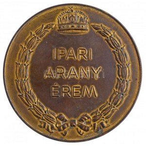 ~1900. Ipari Arany Érem / KIOSZ (Kisiparosok Országos Szervezete) - Magyar Ipar - Magyar Feltámadás...