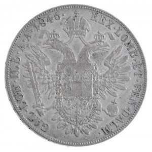 Ausztria 1846A Tallér Ag I. Ferdinánd Bécs (27,98g) T:2,2- kis ph. / Austria 1846A Thaler Ag Ferdinánd Vienna (27...