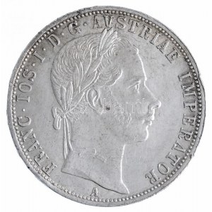 Ausztria 1861A 1Fl Ag Ferenc József Bécs (12,41g) T:1- kis ph. / Austria 1861A 1 Florin Ag Franz Joseph Vienna (12...