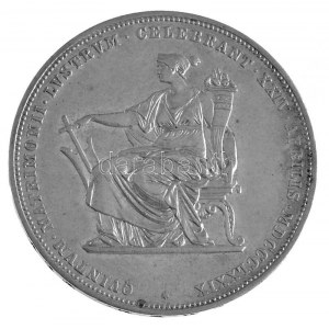 Ausztria 1879. 2G Ag I. Ferenc József és Erzsébet királynő / Ezüstlakodalom Bécs (24,65g) T:2,2- ph. / Austria 1879...