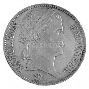 Franciaország 1812A 5Fr Ag I. Napóleon Párizs (25,00g) T:2- ph. / France 1812A 5 Francs Napoleon I Paris (25,00g) C...