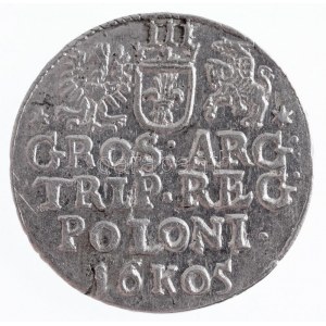 Lengyel Királyság 1605. 3Gr Ag III. Zsigmond Krakkó (2,18g) T:1-,2 patina, hullámos lapka / Poland 1605...