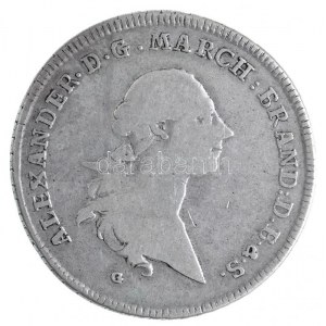 Német Államok / Brandenburg-Ansbach 1767G/S-KK Tallér Ag Christian Friedrich Karl Alexander Schwabach (27,63g) T...