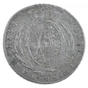 Német Államok / Szászország 1794IEC Tallér Ag III. Frigyes Ágost Drezda (27,87g) T:2,2- patina / German States ...