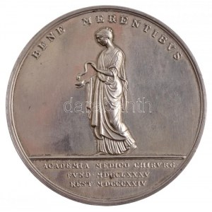 Ausztria 1824. Bécsi katonai sebészakadémia (Jozephinum) kitüntető érme, jelzetlen Ag, FRANCISCVS I AVGVSTVS ...