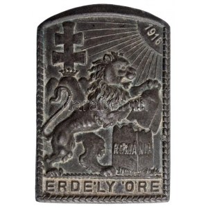 Osztrák-Magyar Monarchia 1916. Erdély őre Zn sapkajelvény (39x26mm) T:2 / Austro-Hungarian Monarchy 1916. ...