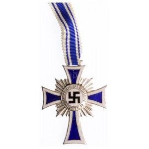 Német Harmadik Birodalom 1938. Német Anyasági Kereszt, ezüst fokozata zománcozott...