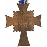 Német Harmadik Birodalom 1938. Német Anyasági Kereszt, bronz fokozata zománcozott Br kitüntetés szalaggal T:2 ...