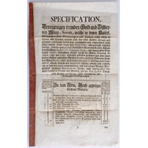 Osztrák-Magyar Monarchia ~1755. Leírás a külföldi arany- és ezüstérmék átváltásához 6 oldalon, gerincén ragasztva...