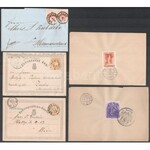 1856-1878 10 db klasszikus küldemény jobbakkal, hozzá 2 alkalmi bélyegzés az 1930-as évekből ...