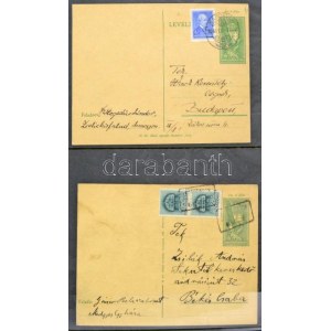 Díjjegyes levelezőlap gyűjtemény az 1867-es kiadástól az 1960-as évekig, összesen 77 db levelezőlap gyűrűs berakóban ...