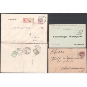 10 db 1909-1919 közötti burgenlandi küldemény, kis településekkel / 10 covers...