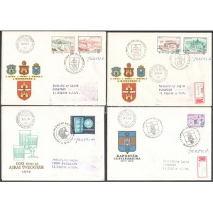 1964-1976 8 db FDC Vertel József aláírásával / 8 FDC's with signature of Vertel József