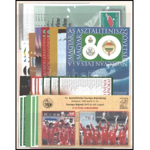 A magyar asztalitenisz története 1924-2019 92 db emlékív / souvenir sheets, 92 pieces