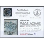 1850 9kr HP I szürkéskék, lemezhibával / greyish blue, with plate flaw GÜNS Certificate: Strakosch (Gudlin 600 p...
