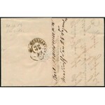 1856 3kr MP III, távolsági levélen / on domestic cover. MEDVISCH Certificate: Strakosch