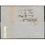 1857 3kr pár MP III távolsági levélen / pair, on domestic cover FIUME / 1857 - Triest. Signed: Ferchenbauer...