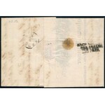 1859 5 x 3kr fekete, távolsági levélen (az első bélyeg bulldog-fejes) ...