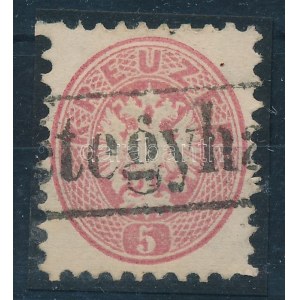 1864 5kr eddig nem katalogizált (Ké)tegyhá(za) vasúti bélyegzéssel / 5kr with railway postmark...