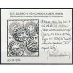 1864 5kr négyestömb / block of 4 PEST / LEOPOLDSTADT Certifiate: Ferchenbauer