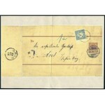 1890 Hírlapilleték bélyeg 3 Pfenning német díjjegyes címszalagon / Newspaper duty stamp on German PS-wrapper ARAD...