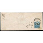 1871 Ajánlott levél Réznyomat 3 x 5kr + 10kr bérmentesítéssel / Registered cover with 3 x Mi 10 + 11 franking ...