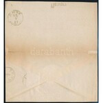 1873 Ajánlott 3kr díjjegyes levél 5kr díjkiegészítéssel / Registered 3kr PS-cover with 5kr additional franking BUDA ...
