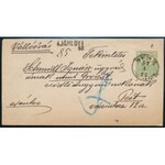 1873 Ajánlott 3kr díjjegyes levél 5kr díjkiegészítéssel / Registered 3kr PS-cover with 5kr additional franking BUDA ...