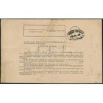1883 Távirati postautalvány 10kr + 2 x 20kr bérmentesítéssel a feladható legnagyobb összegről, 500 Ft-ról ...