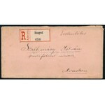 1896 Ajánlott levél 8 bélyeges bérmentesítéssel / Registered cover with 8 stamp franking SZEGED ...