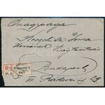 1917 Ajánlott 14 bélyeges levél Pozsonyból / Registered cover with 14 stamps