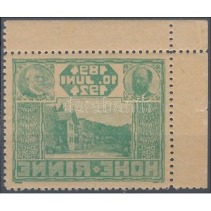 1924 Hotelposta Hohe Rinne ívsarki bélyeg teljes gépszínátnyomattal, luxus darab! Szakirodalomban Dr...