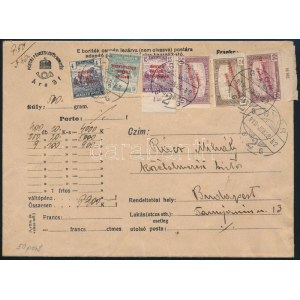1919 Pénzeslevél 12,75K bérmentesítéssel / Insured cover