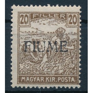 Fiume 1918 Arató 20f H II. Certificate: Rogina