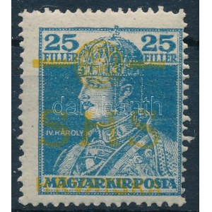 1918 Károly 25f próbanyomat / proof. Signed: Bodor