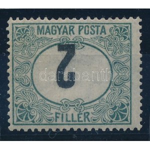 1920 Magyar Posta portó 2f fordított értékszámmal, nagyon ritka! (700.000) / Mi P 52 with inverted number, RR...