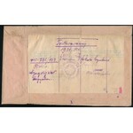 1924 Tértivevényes Hivatalos levél, rendkívüli postatörténeti dokumentum / Official cover with recorded delivery...